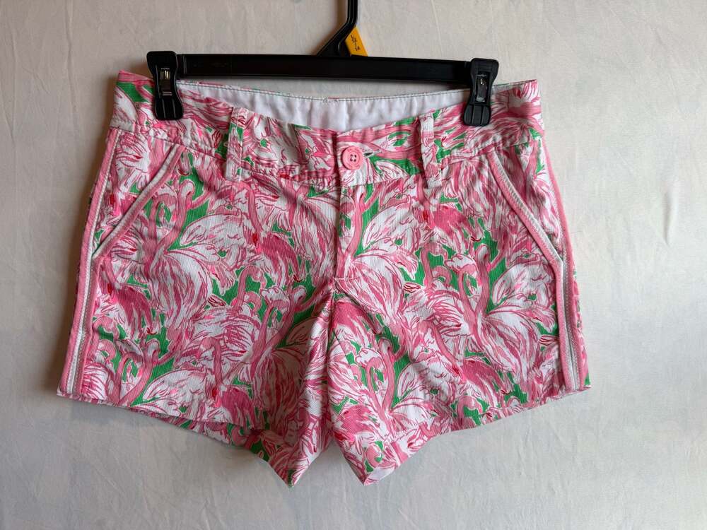 Lilly Pulitzer The Callahan Short Pink Colony Flamingo Print